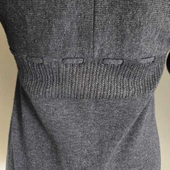 Max Studio Long Sweater Womens SP Small Petite Gray Short Sleeve Top V-Neck - Picture 11 of 11